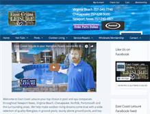 Tablet Screenshot of eastcoastleisure.com